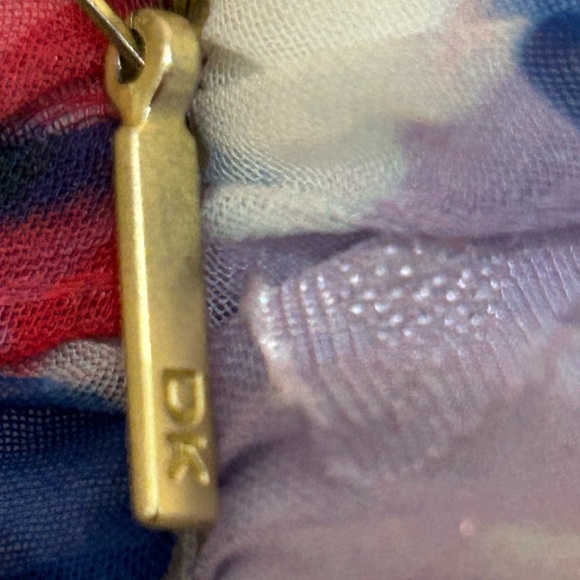 Donna Karan Asymmetrical Floral Dress - Red, Blue, White - Picture 15 of 16